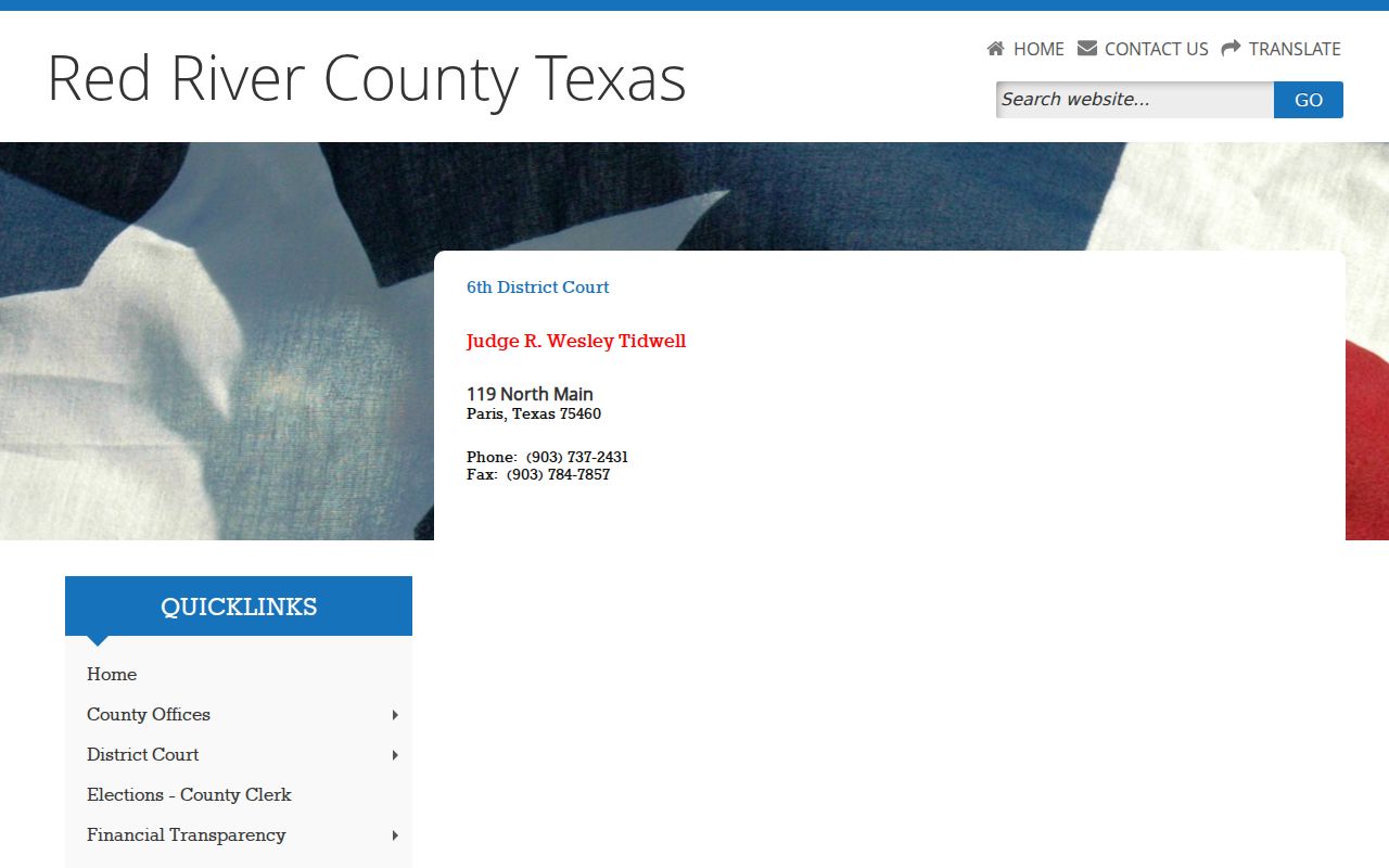 Red River County civil court docket district court page