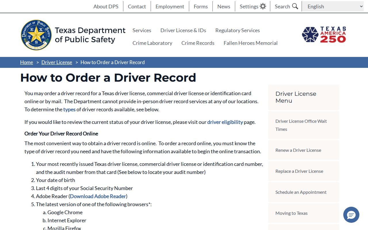 Red River County traffic court and Texas driver record distinction